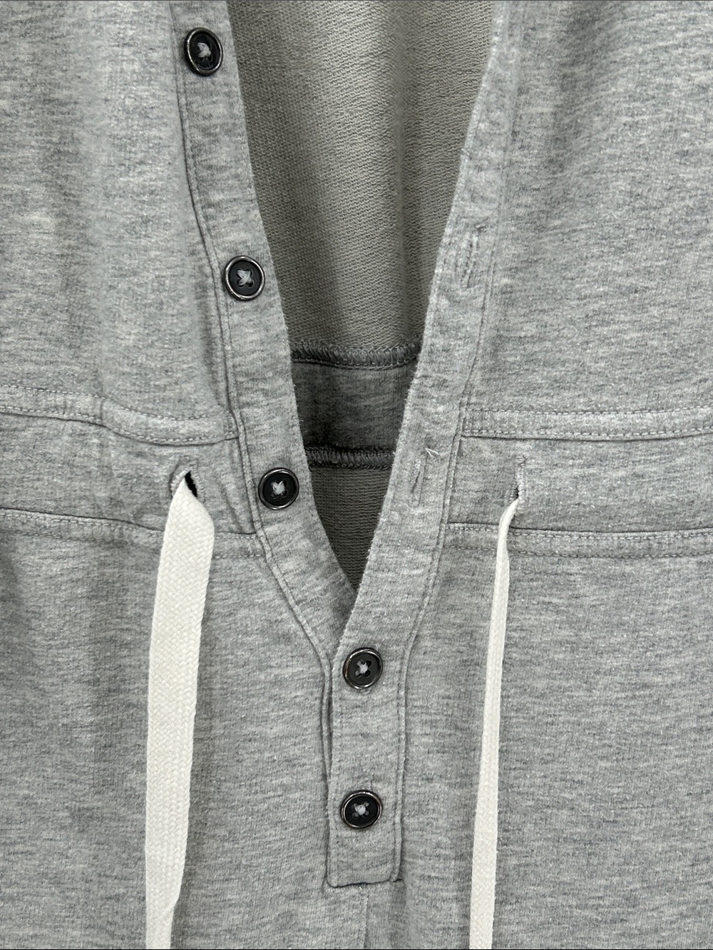 Aerie Weekend Sweatsuit Jumpsuit Gray Drawstring ButtonDown Size Small - Picture 5 of 7
